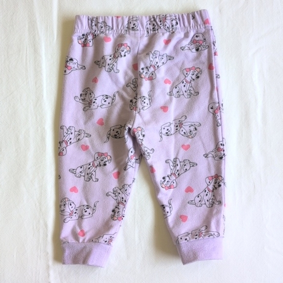 disney 101 dalmatians purple printed comfy joggers pants 12 months baby girl - Picture 5 of 5